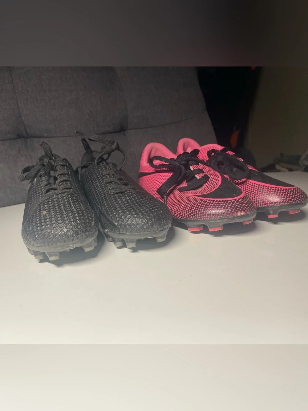 Nike & bravo Kids soccer cleats- Black and Pink